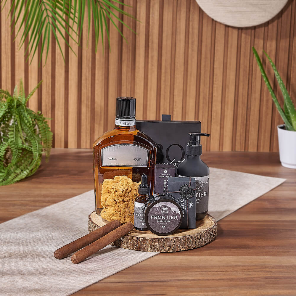 Sandalwood Spa and Spirits Gift Set, Vermont – how the gift is presented