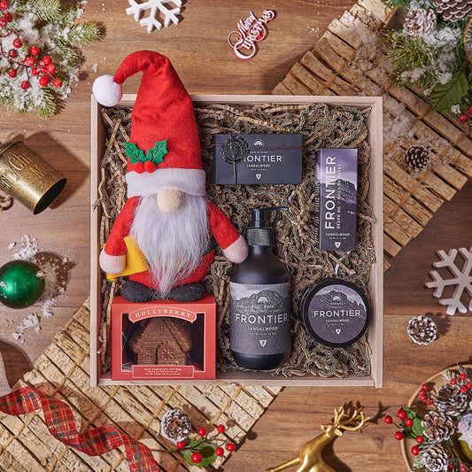 Santa’s Spa Gift Crate For Men, Christmas gift, Christmas, spa gift, spa, chocolate gift, chocolate, Vermont delivery