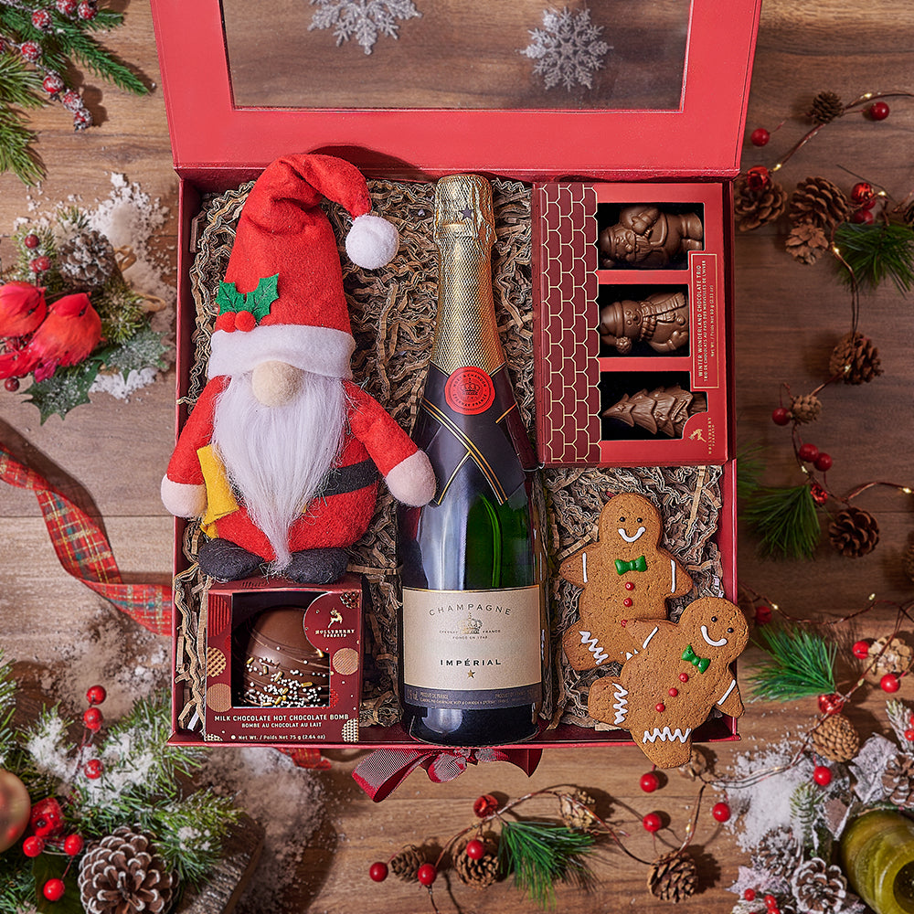 Sparkling Wine Festive Gift Presentation – how the gift is presented