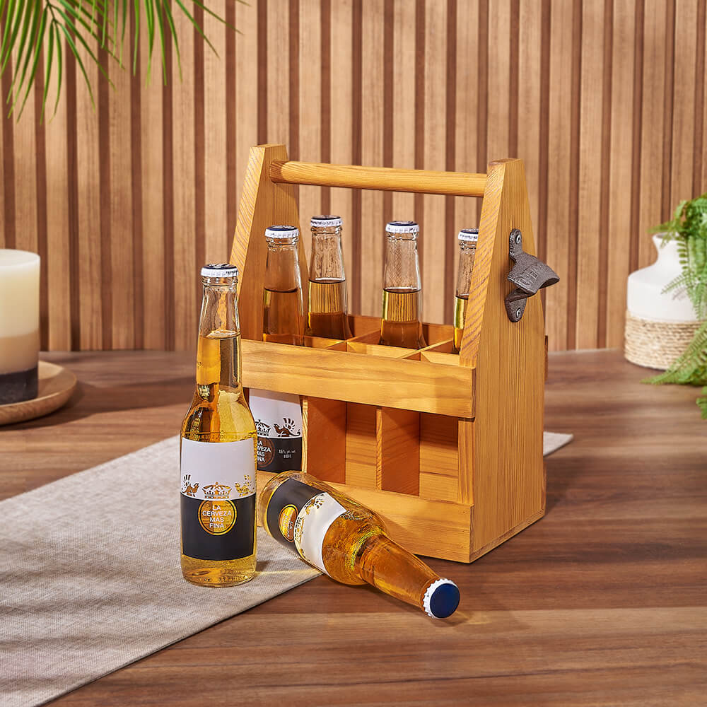Handcrafted Beer Carrier Gift – how the gift is presented