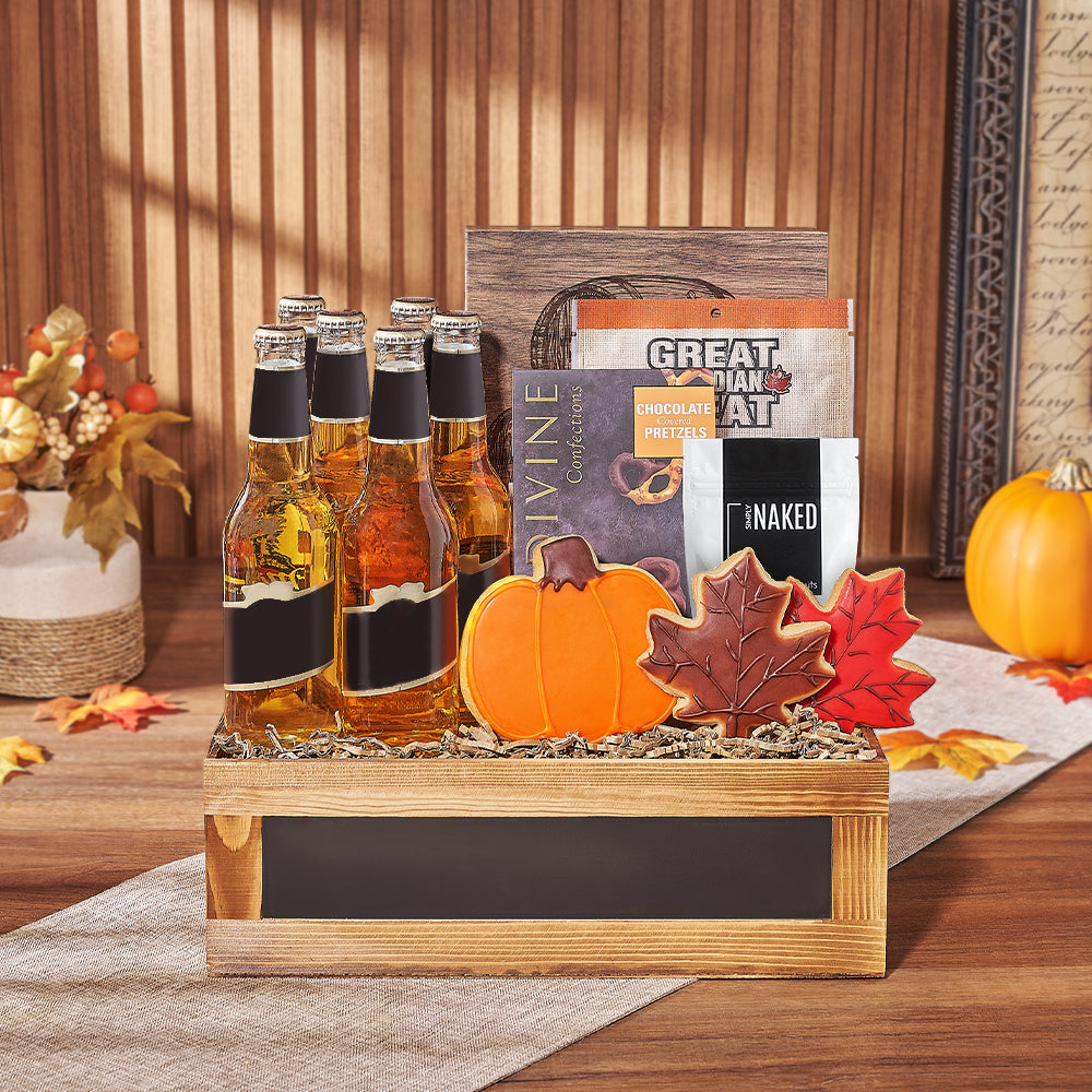 Thanksgiving Beer Gift with Jerky – how the gift is presented