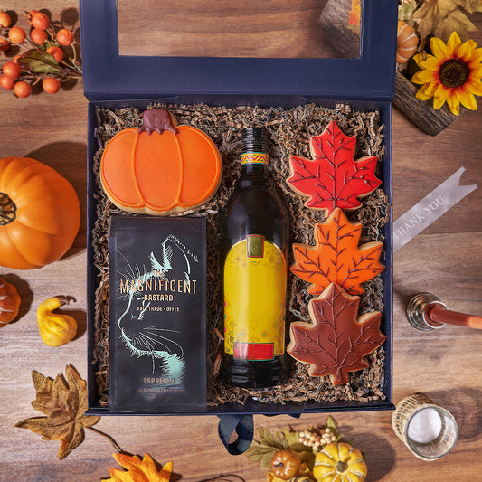 Thanksgiving Spirits & Coffee Gift from Vermont Baskets - Liquor Gift Set - Vermont Delivery