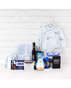Summertime Baby Gift Set with Wine, baby gift baskets, baby gifts, wine gift baskets
