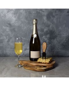 Bubble & Cheese Please Champagne Gift Basket
