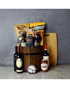 Wine Barrel Gift Basket