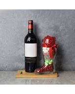 Christmas Wine & Candy Boot Gift Basket