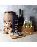 Uptown Champagne Gift Basket, champagne gift baskets, gourmet gift baskets, Valentine's Day gifts, gift baskets, romance
