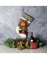 Sweet Reindeer Stocking Gift Set, wine gift baskets, gourmet gifts, gifts