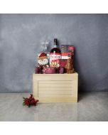 Sweet Treats & Liquor Gift Set, liquor gift baskets, Christmas gift baskets, gourmet gift baskets