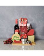 Santa’s Special Treats Gift Set, wine gift baskets, Christmas gift baskets, gourmet gift baskets
