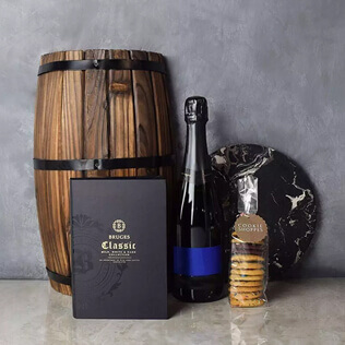 Gourmet Cookies & Champagne Gift Basket Vermont