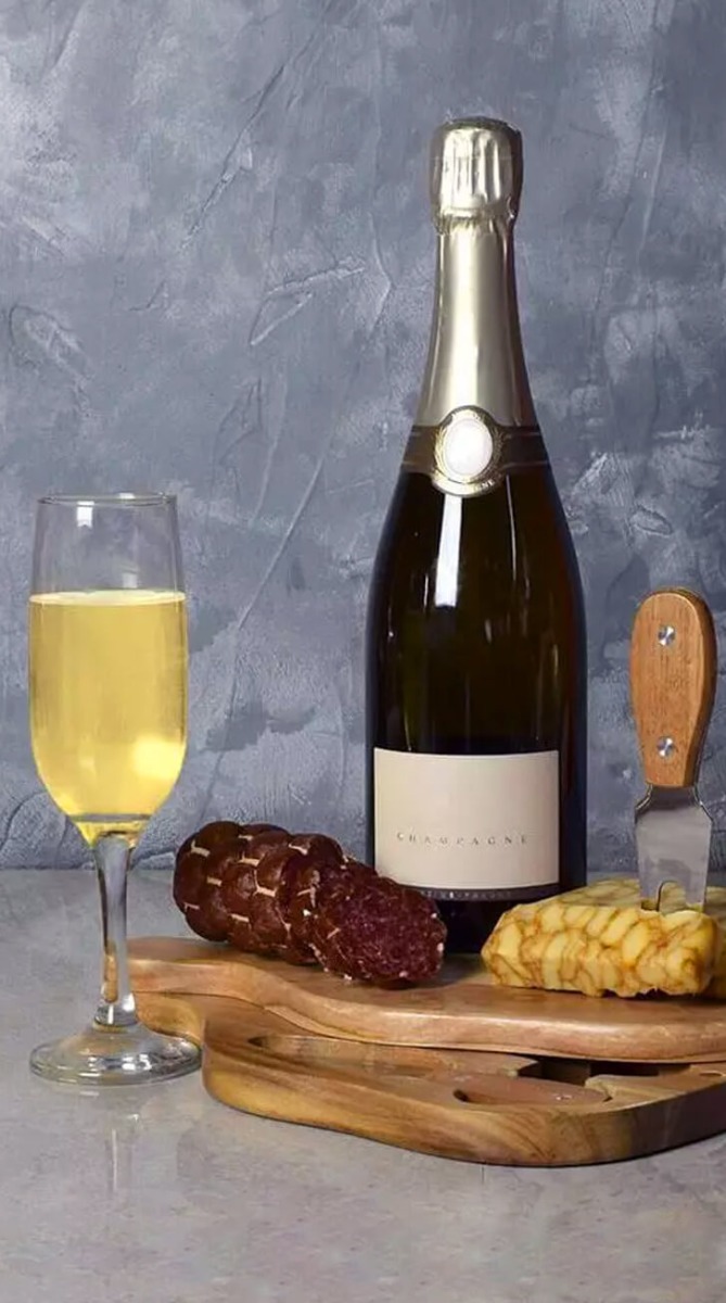 Toast To Meat & Cheese Champagne Basket