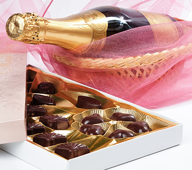 Champagne and Chocolate Gift Baskets Delivered to Vermont