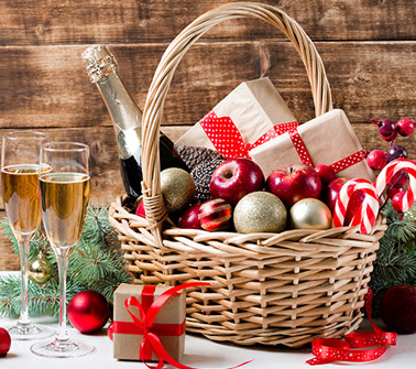 Vermont City Christmas Wine Gift Baskets